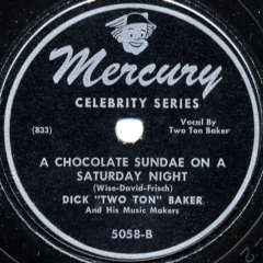 Chocolate Sundae Sundae on a Saturday Night record label